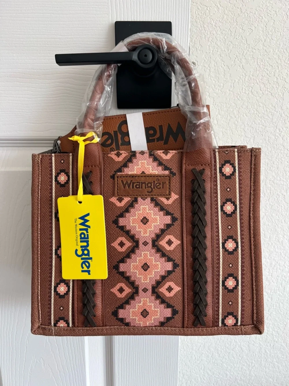 Wrangler Southwestern Canvas Crossbody Satchel - Picture 3 of 16